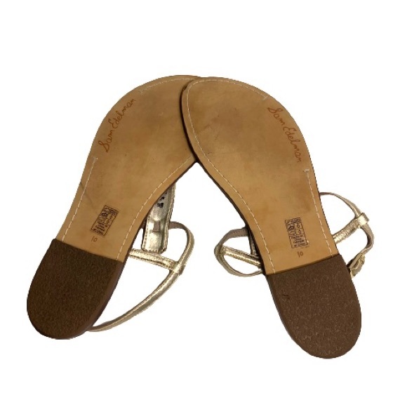 Sam Edelman Gray/Black Gigi Snakeskin Thong Sandals - Picture 4 of 5